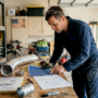 Technician reviews different residential duct types