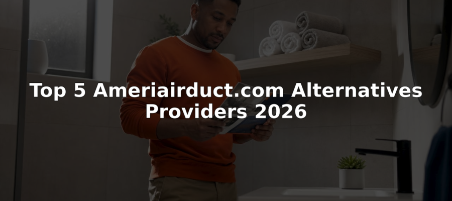 Man reviewing air duct cleaning service brochure in kitchen