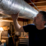 Condensation forming on attic HVAC duct
