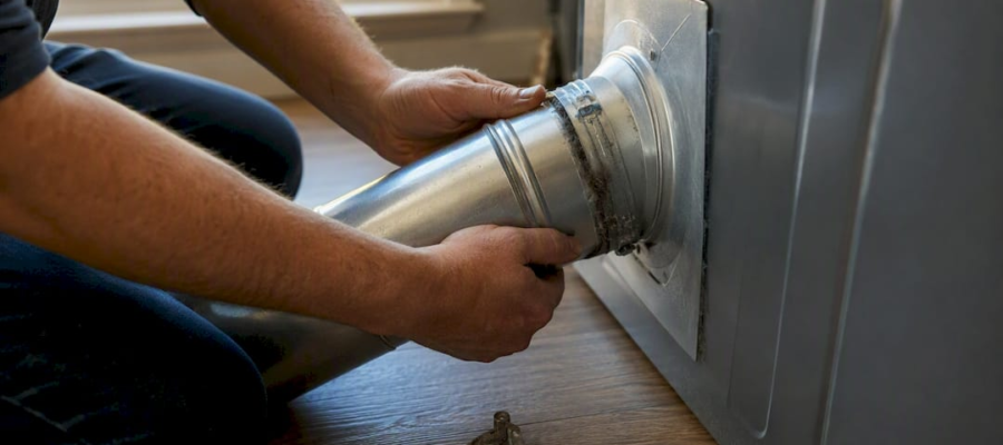 Hand connecting rigid dryer vent duct