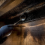 Glazed creosote on fireplace damper