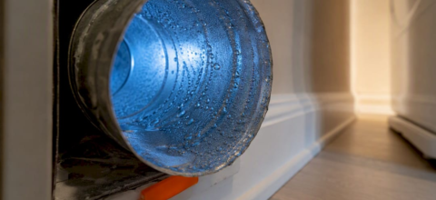 Condensation forming inside a dryer exhaust duct