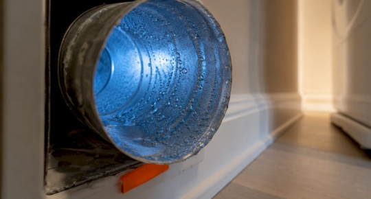 Condensation forming inside a dryer exhaust duct