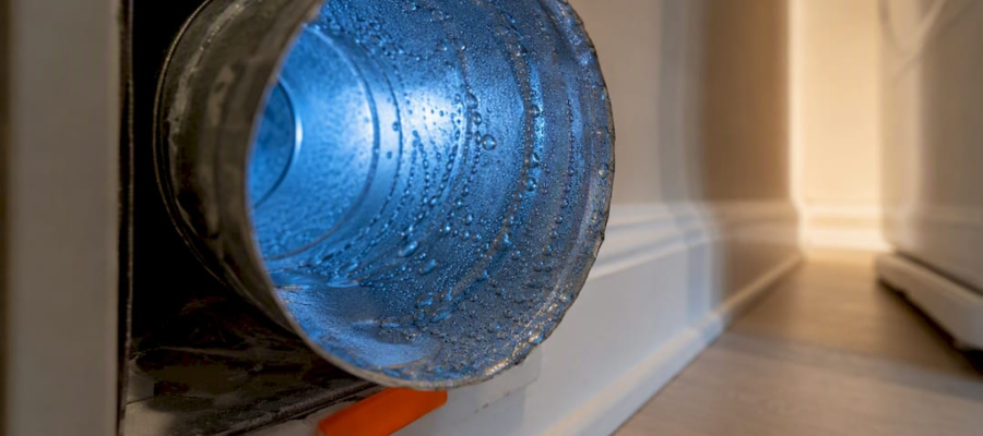 Condensation forming inside a dryer exhaust duct